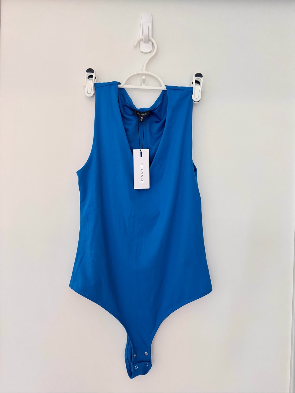 Dynamite Bright Blue One-Piece Bodysuit, size small